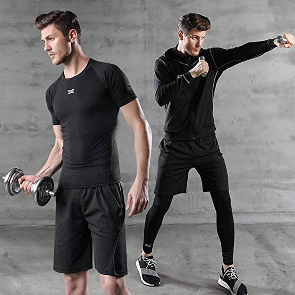 5Pcs Mens Tracksuit Set Grey