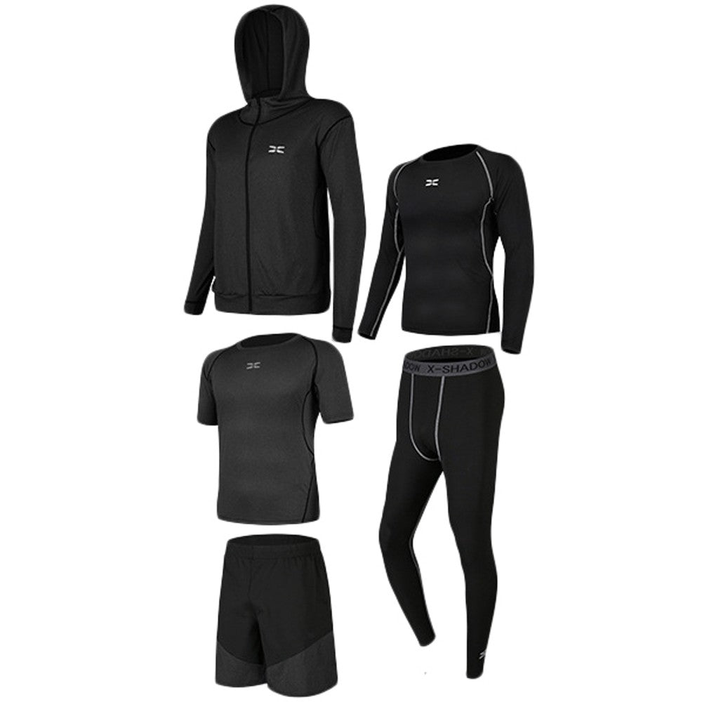 5Pcs Mens Tracksuit Set Grey
