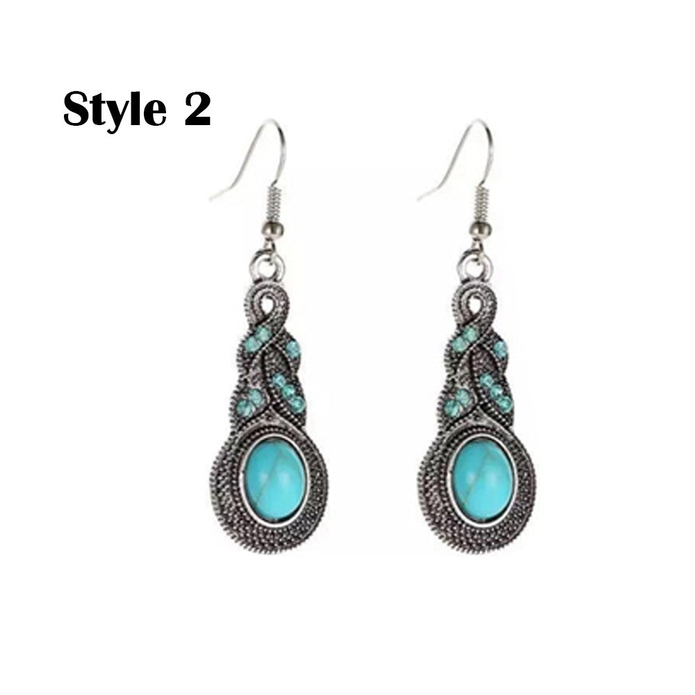 3 Pairs Bohemian National Style Earrings Style 2 3 4