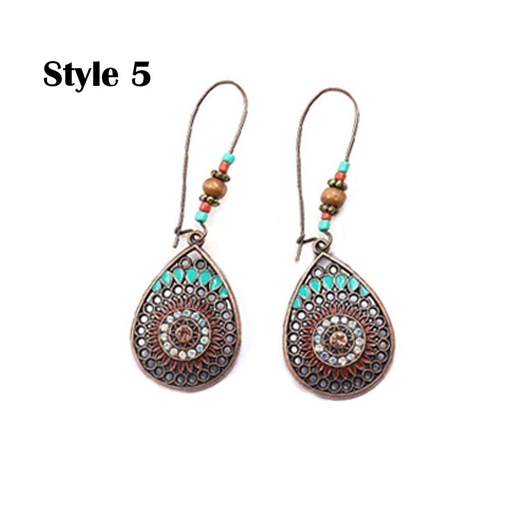 3 Pairs Bohemian National Style Earrings Style 3 4 5