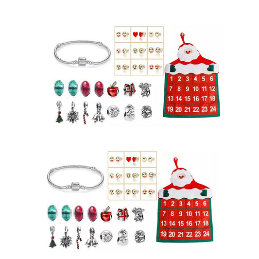 2 X DIY Jewellery Christmas Advent Calendar Set
