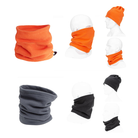 4X Outdoor Multifunctional Neck Warmers-2 Grey and 2 Orange