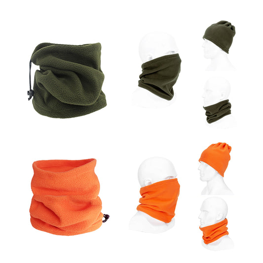 4X Outdoor Multifunctional Neck Warmers-2 Orange and 2 Green