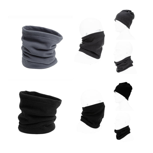 4X Outdoor Multifunctional Neck Warmers-2 Black and 2 Grey