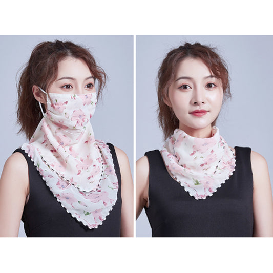 2pcs Flower Print Lightweight Scarves Women-Pink