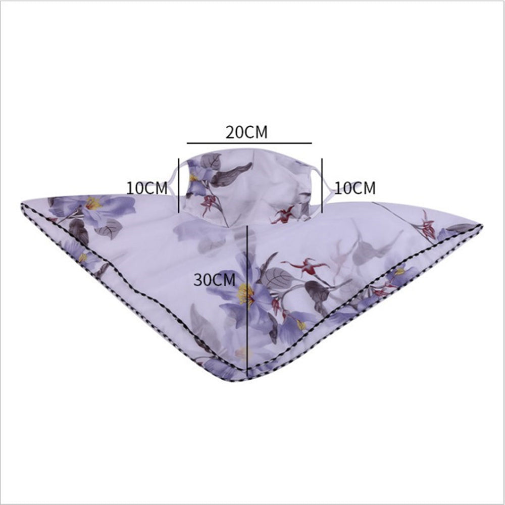 2pcs Flower Print Lightweight Scarves Women-White
