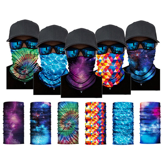 6 X Galaxy Printed Reusable Cycling Mask Scarf