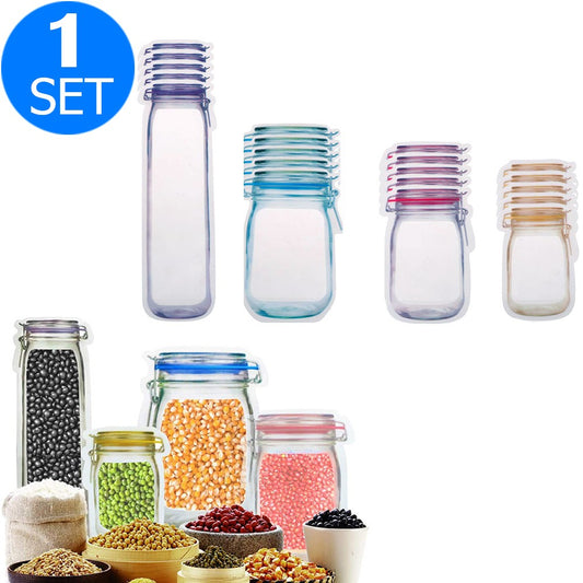 20Pcs Reusable Mason Jar Ziplock Bags