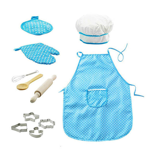 Kids Kitchen Toy Cooking and Baking Set Blue