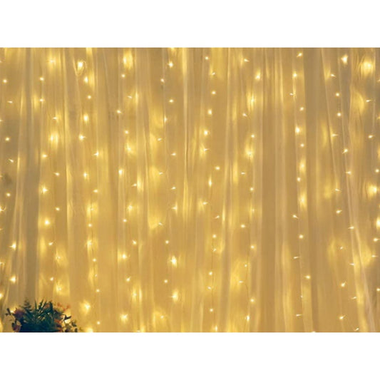 3M Curtain Lights Remote Control 300LED Curtain Lights Wedding String Lights Fairy String Lights Warm White
