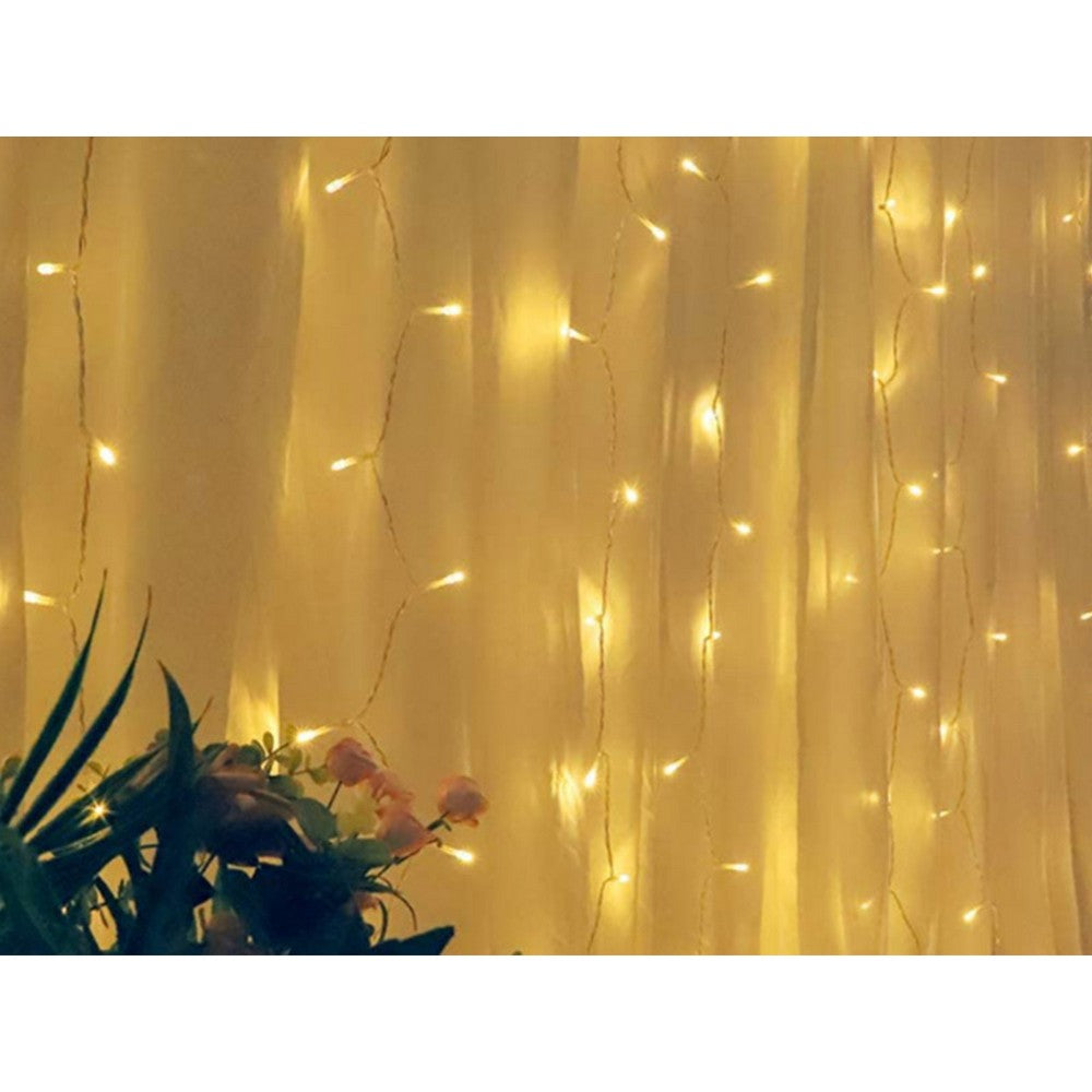 2X 3M Curtain Lights Remote Control 300LED Curtain Lights Wedding String Lights Fairy String Lights Warm White