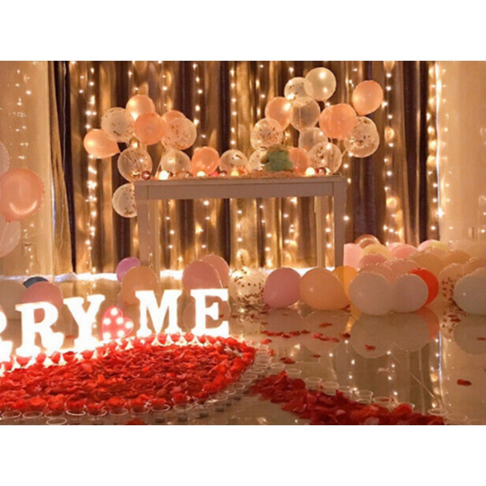 2X 3M Curtain Lights Remote Control 300LED Curtain Lights Wedding String Lights Fairy String Lights Warm White