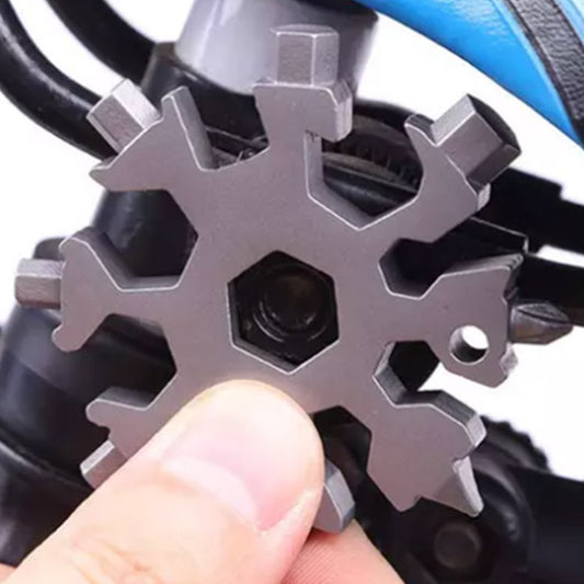 2 X 18 in 1 Silver Snowflake Multifunctional Tool Outdoor Hand Tool for Home