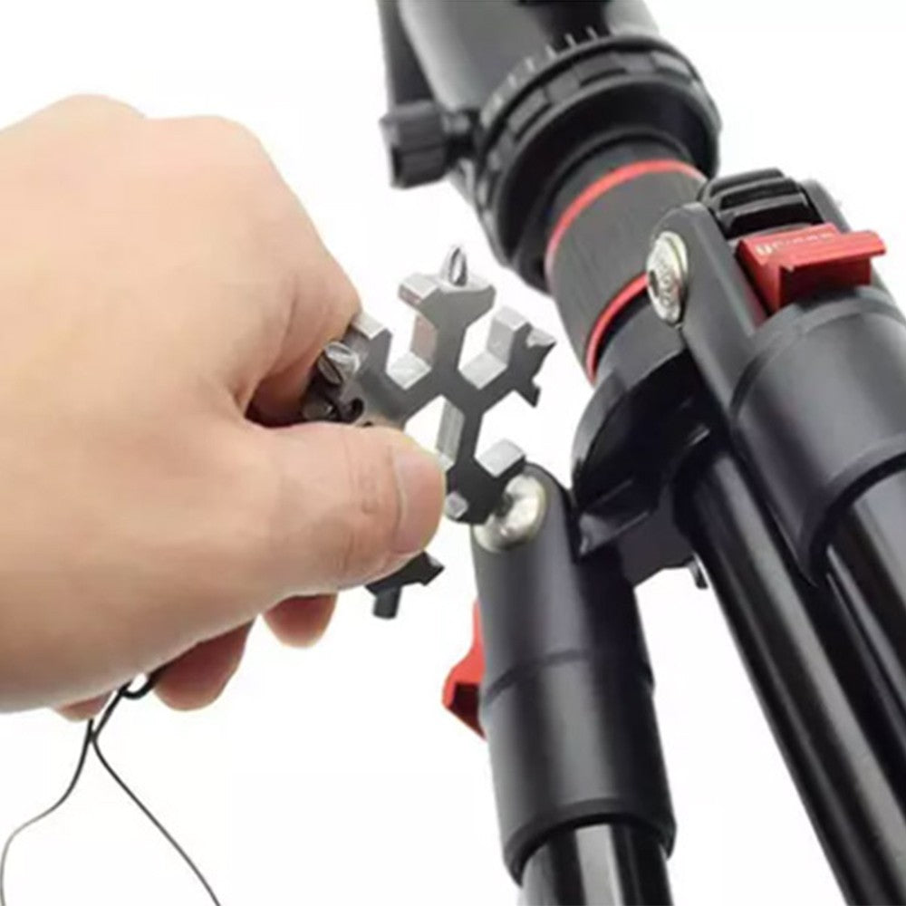 2 X 18 in 1 Silver Snowflake Multifunctional Tool Outdoor Hand Tool for Home