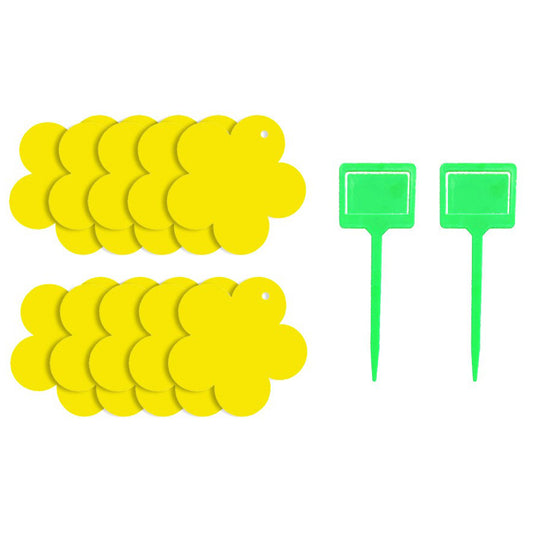 10Pcs Flower Shape Sticky Trap Insect Killer with 2pcs Holder