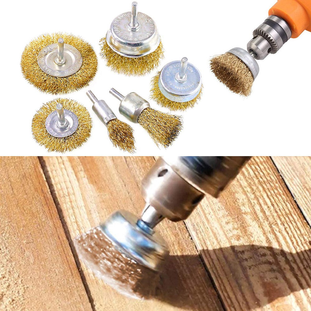 6Pcs Electric Drill Wire Brush Set