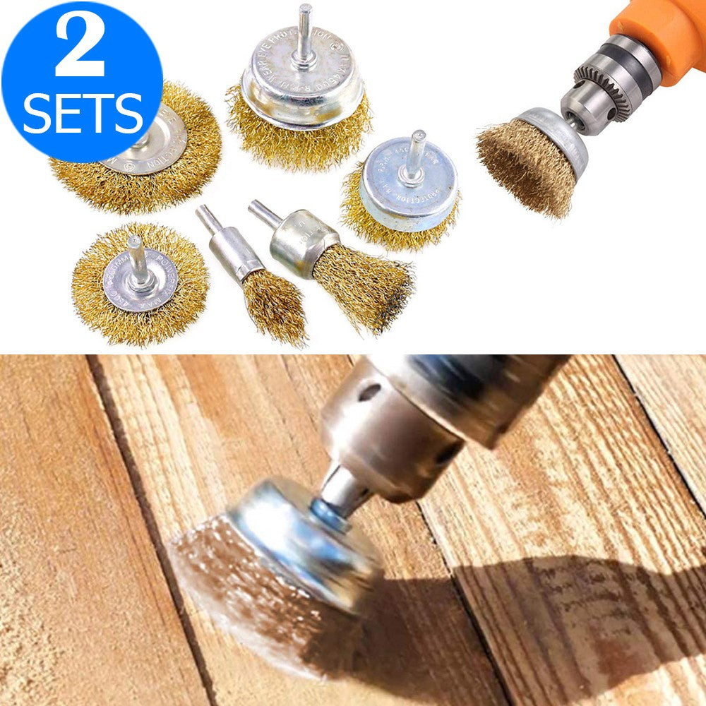 12Pcs Electric Drill Wire Brush Set