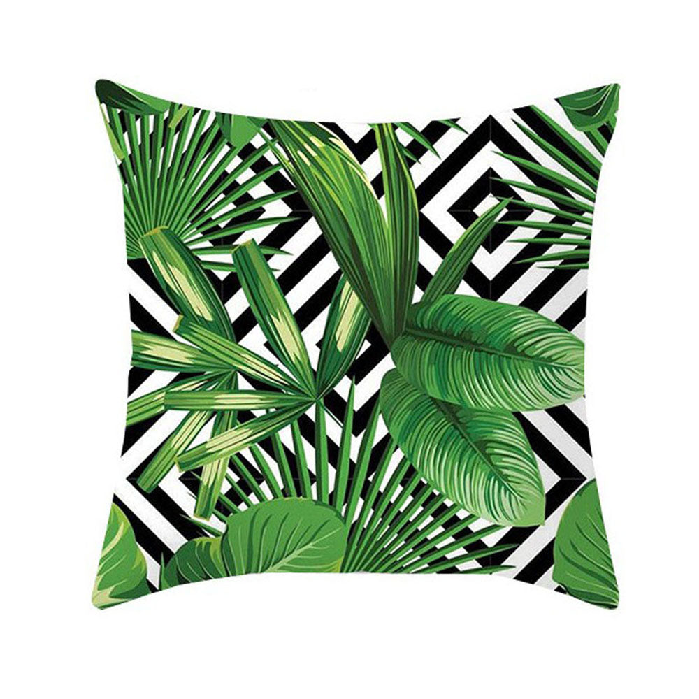 8 Pieces Leaves Printed Pillowcase Cushion Covers Sofa Home Decor WITHOUT PILLOW