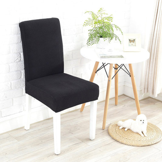 2X Home Decor Elastic Grid Chair Covers-Black