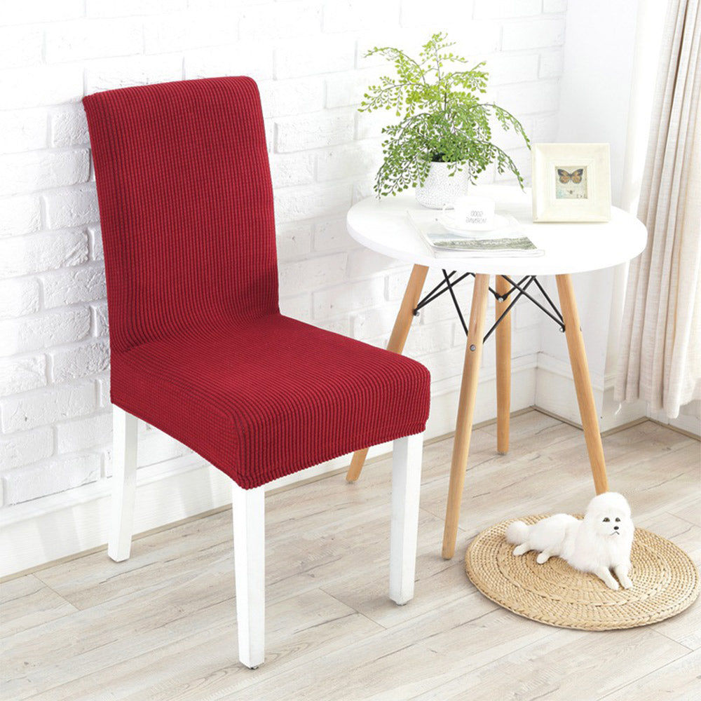 4X Home Decor Elastic Grid Chair Covers-Red