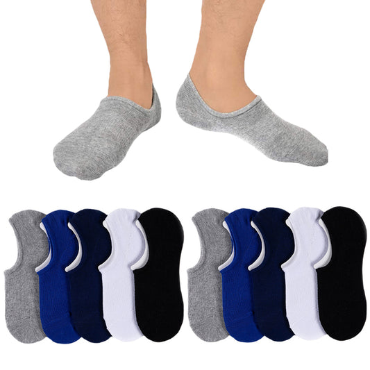 10 Pairs Men's Summer No Show Cotton Socks Boat Socks