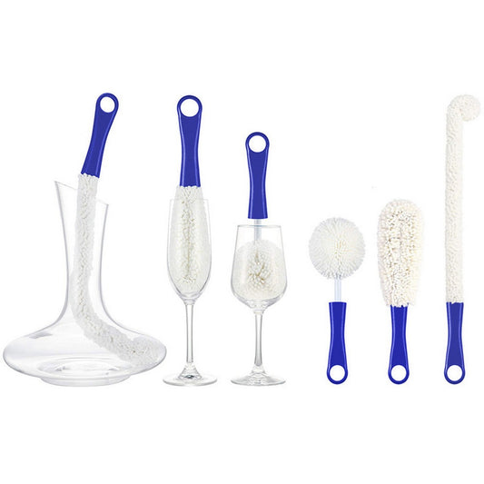 6Pcs Flexible Wine Decanter Bottle Cleaning Brush Goblets Glasses Cups Scourer