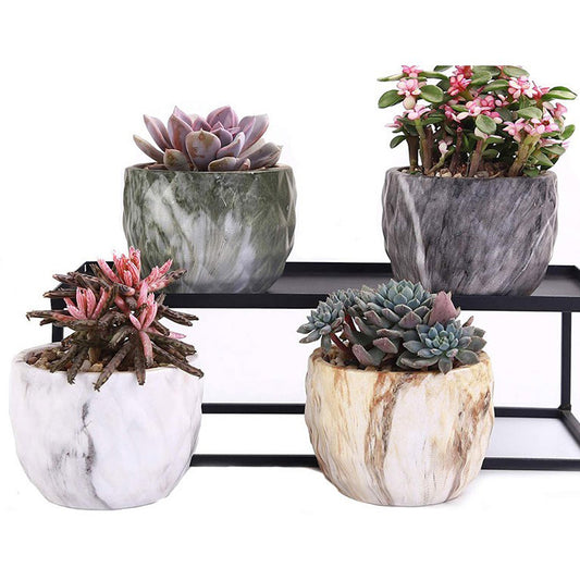 4 X Ceramic Flower Pot Garden Home Decor
