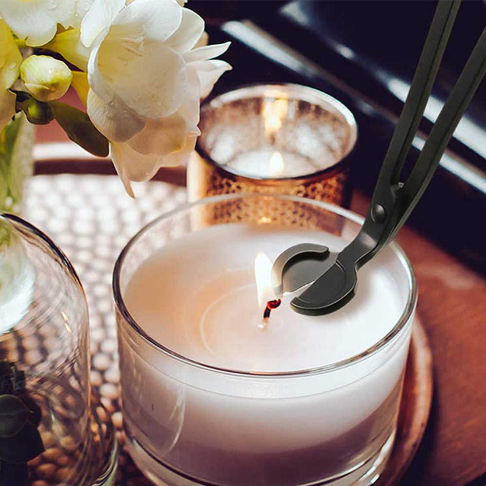 2 X Stainless Steel Candle Wick Trimmer Scissors Black