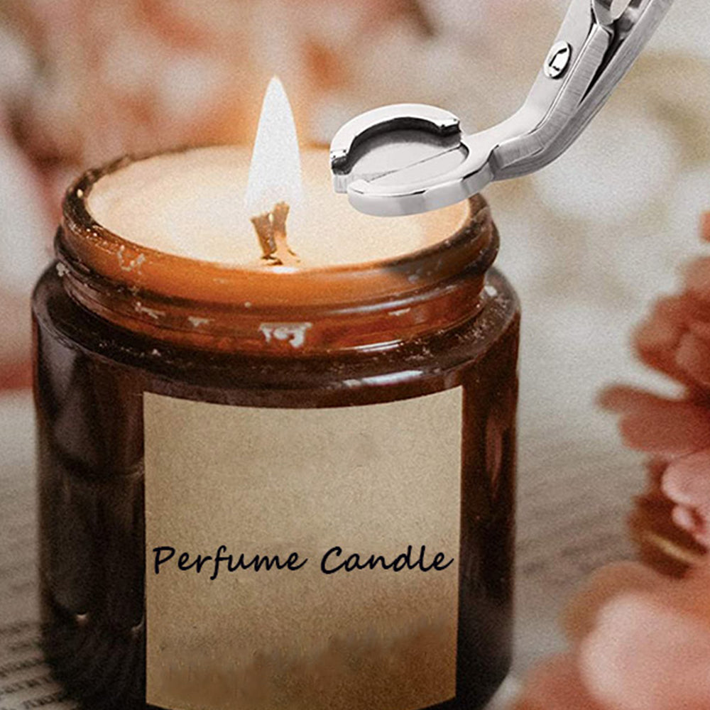 2 X Stainless Steel Candle Wick Trimmer Scissors Silver Rose Gold