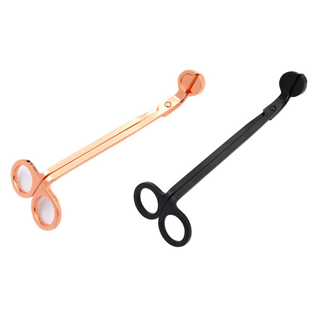 2 X Stainless Steel Candle Wick Trimmer Scissors Rose Gold Black