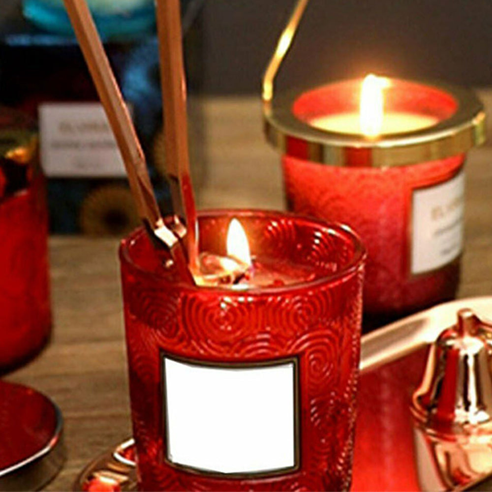 2 X Stainless Steel Candle Wick Trimmer Scissors Rose Gold Black