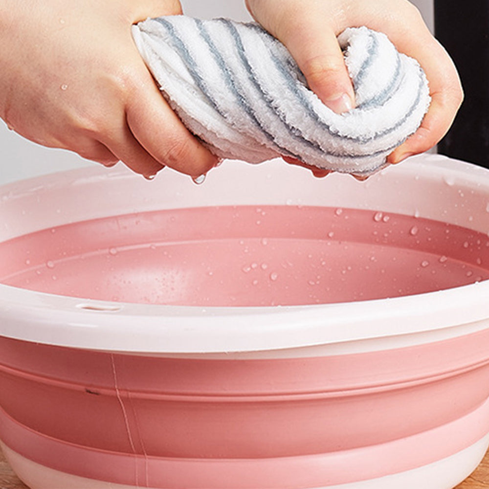 2X Large Pink Blue Multi-Purpose Collapsible Basin for Bathroom Kitchen Camping