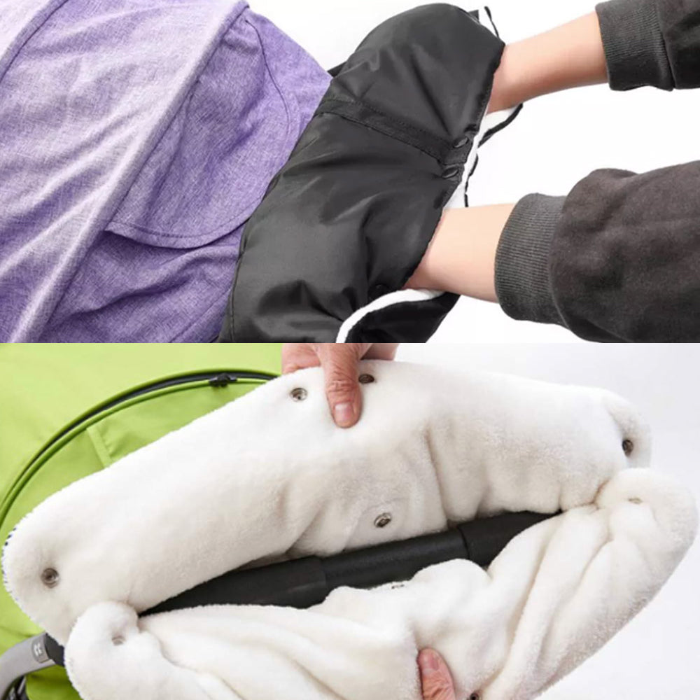2 X Baby Stroller Gloves Hand Muff Pushchair Mittens Winter Warm Lined Gloves
