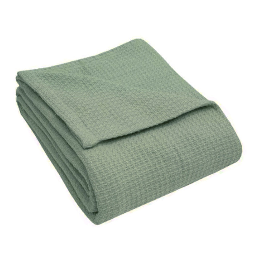 Winter Waffle Cotton Towel Blanket Bed Blanket Bedding Towel Home Decor Green