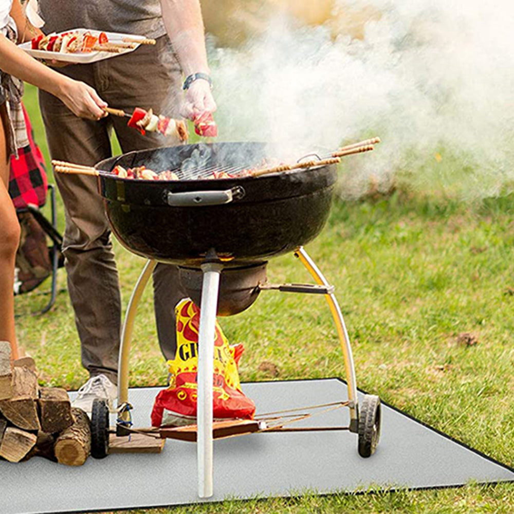 1 X Fire Retardant BBQ Under Grill Floor Mat Outdoor Barbecue Fire Retardant Mat