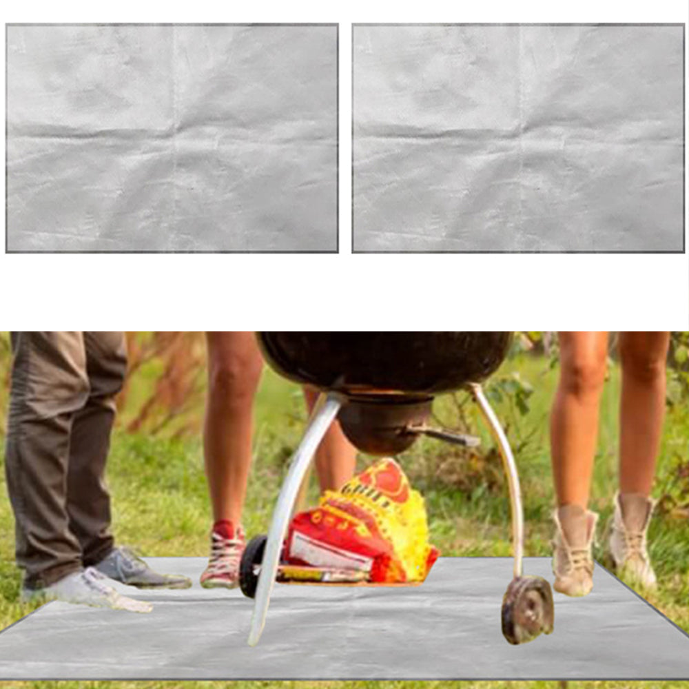 2 X Fire Retardant BBQ Under Grill Floor Mat Outdoor Barbecue Fire Retardant Mat
