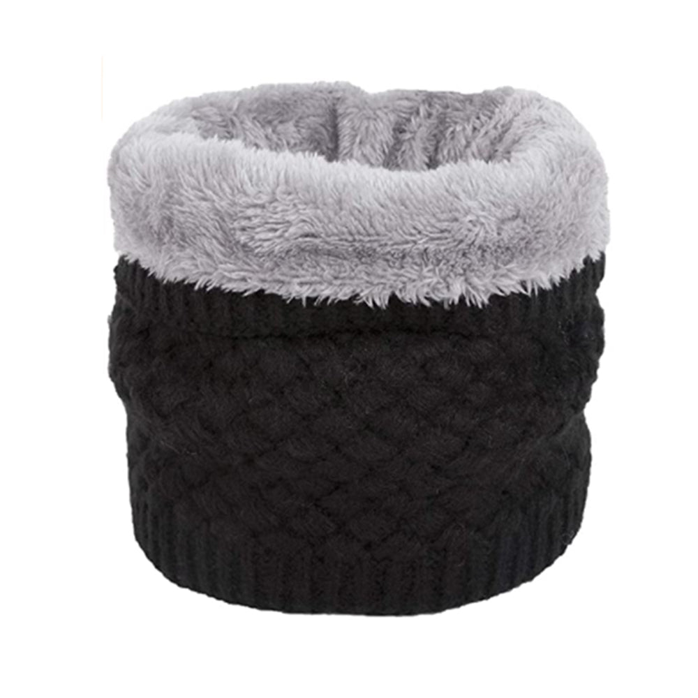 4 X Women Winter Neck Warmer Knitted Fleece-Lined Head Neck Warmer Set C