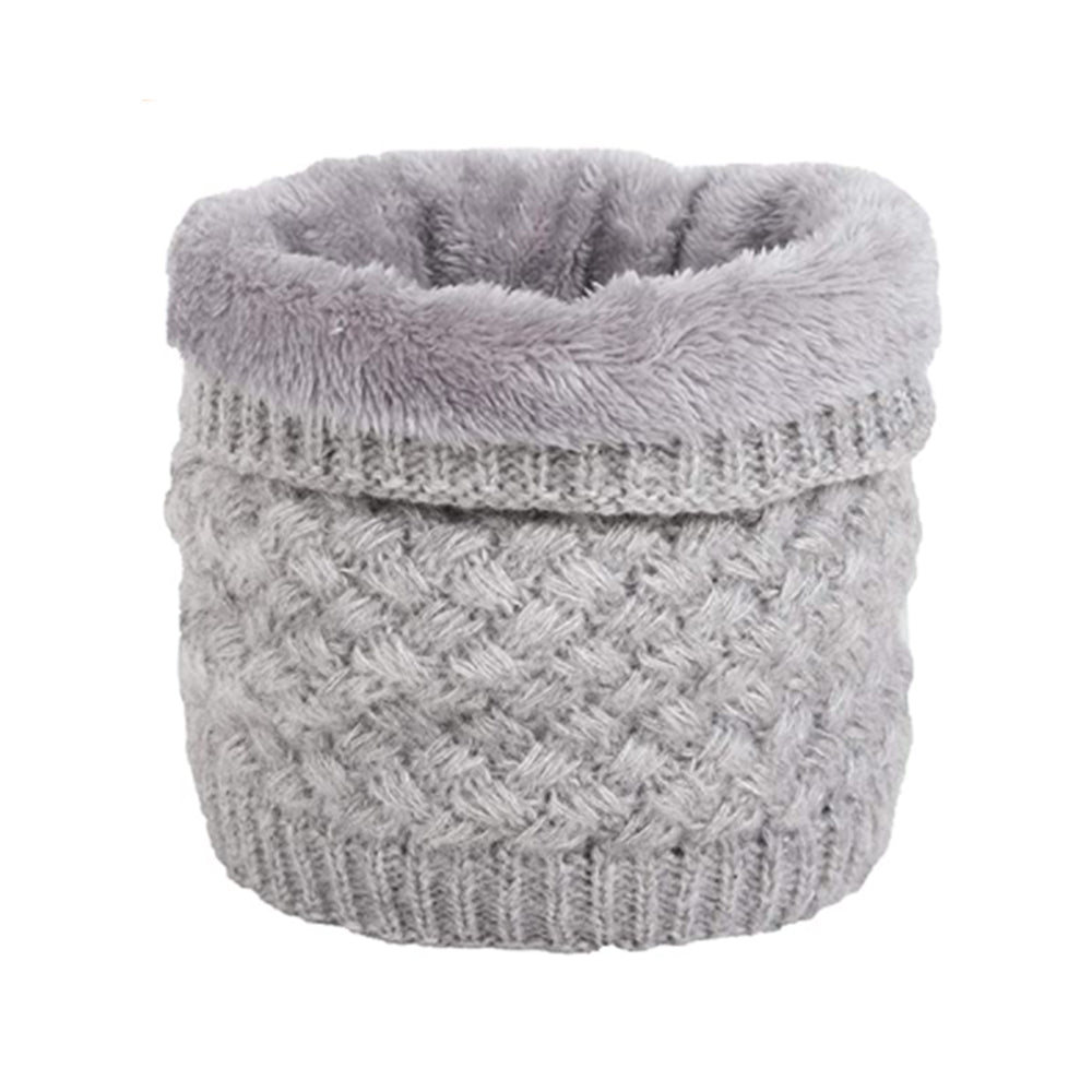 4 X Women Winter Neck Warmer Knitted Fleece-Lined Head Neck Warmer Set C