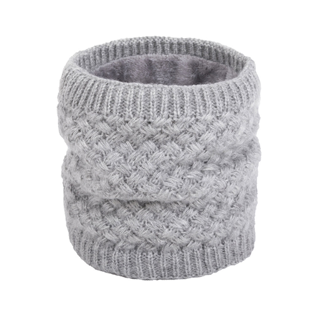 4 X Women Winter Neck Warmer Knitted Fleece-Lined Head Neck Warmer Set C