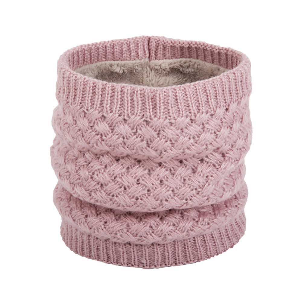 4 X Women Winter Neck Warmer Knitted Fleece-Lined Head Neck Warmer Set C