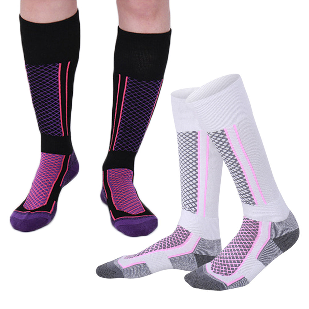 2 Pairs Womens Ski Socks Winter Warm Socks Outdoor Sport Stockings