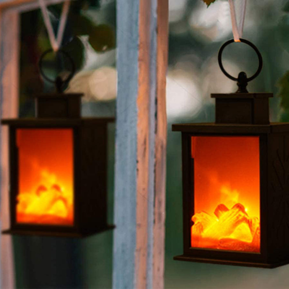 Medium Lamp Home Decor Flameless Fireplace Lantern Night Light