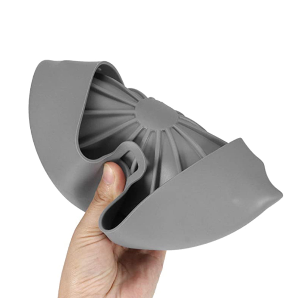 2X 19CM FDA Certified Silicone Reusable Air Fryer Pot Air Fryer Mat Grey