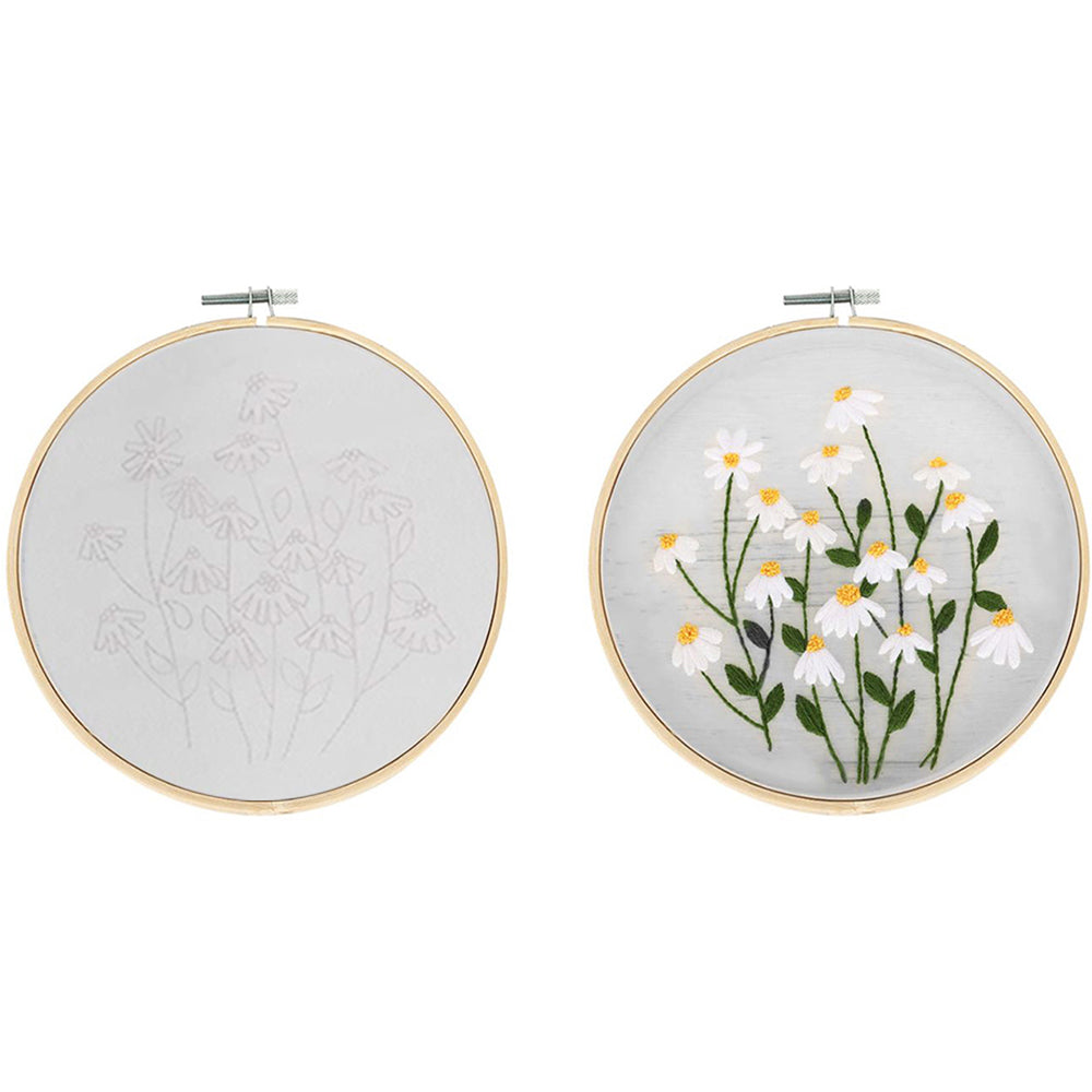 2X Style 1+2 DIY Plants Pattern Transparent Embroidery Kit Beginner Craft Set