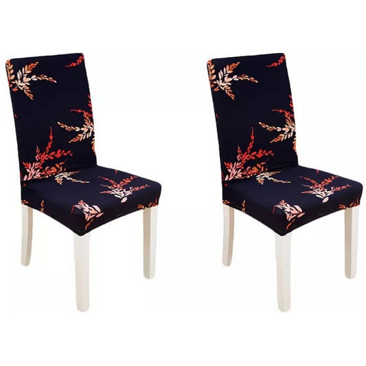 2 X Floral Printed Stretch Chair Covers Dust Protection Covers Home Decor Style 2