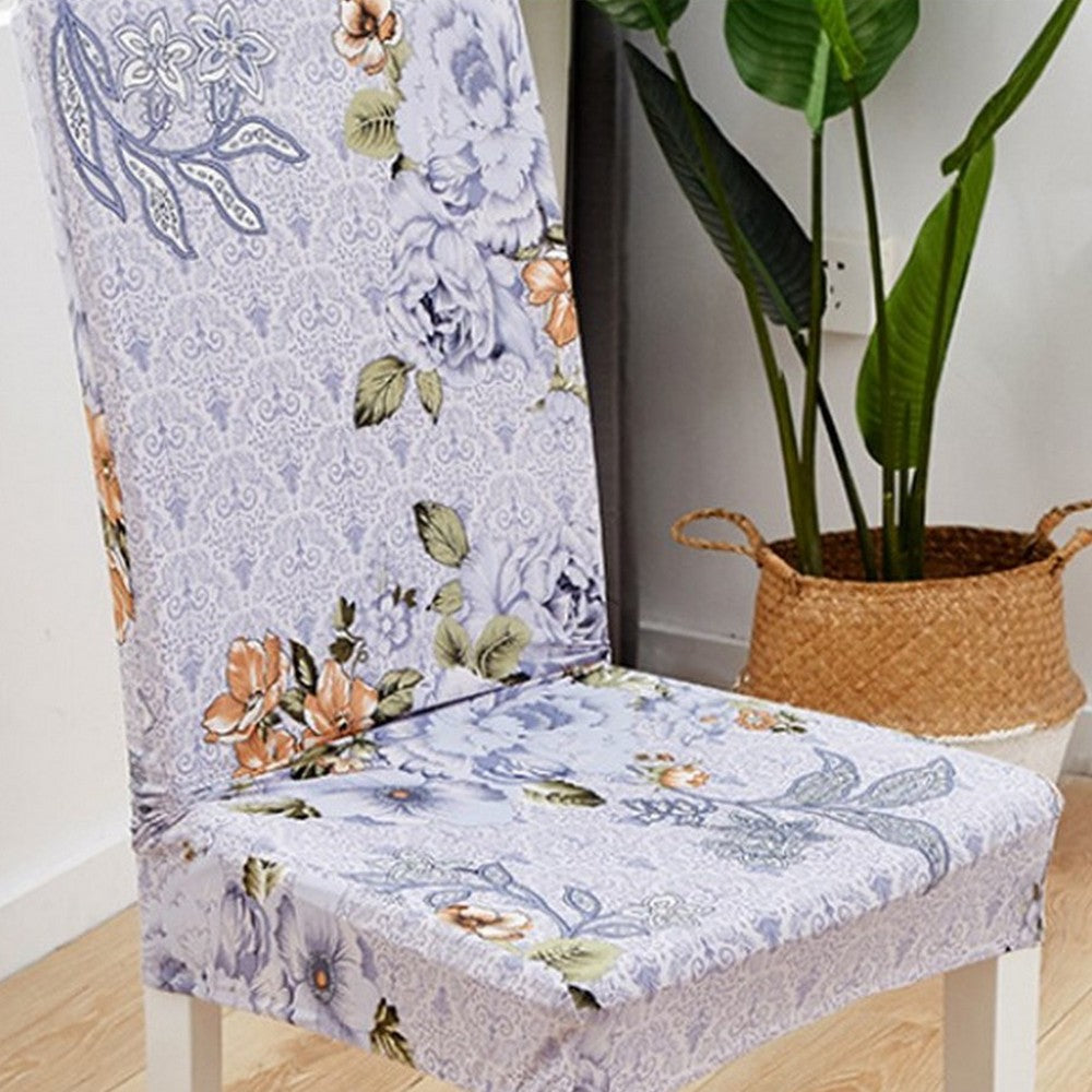 2 X Floral Printed Stretch Chair Covers Dust Protection Covers Home Decor Style 4
