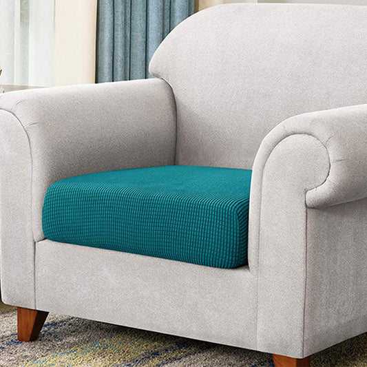 4 X Blue-green Stretch Sofa Seat Cushion Cover Sofa Seat Cushion Protector