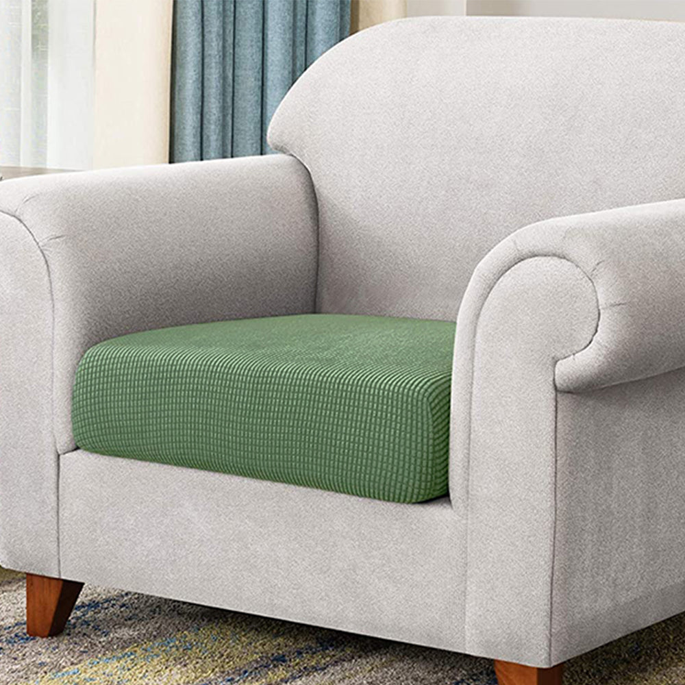 4 X Green Stretch Sofa Seat Cushion Cover Sofa Seat Cushion Protector