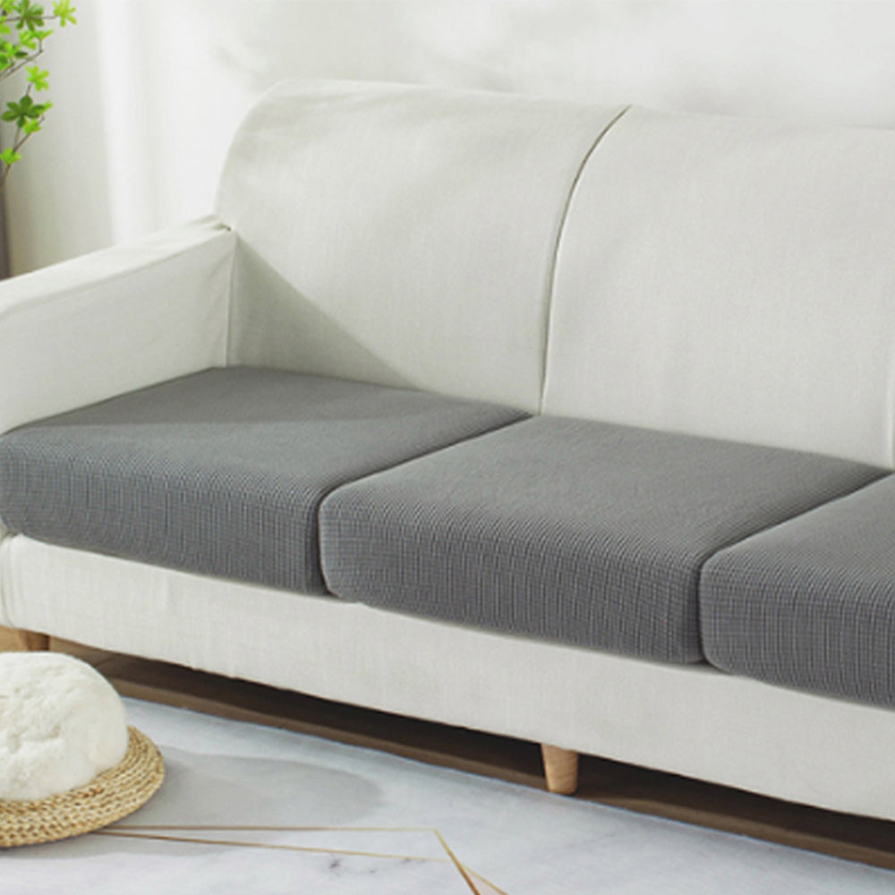 4 X Grey Stretch Sofa Seat Cushion Cover Sofa Seat Cushion Protector