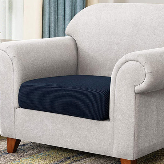 4 X Navy Blue Stretch Sofa Seat Cushion Cover Sofa Seat Cushion Protector